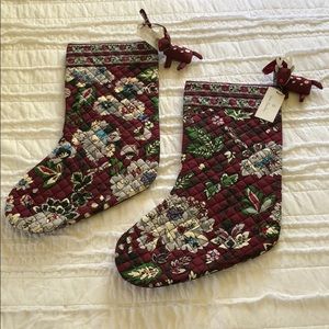 Vera Bradley Holiday Stocking Pair & Ornament Set
